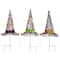 23" Black LED Witch Hat Halloween Garden Stakes